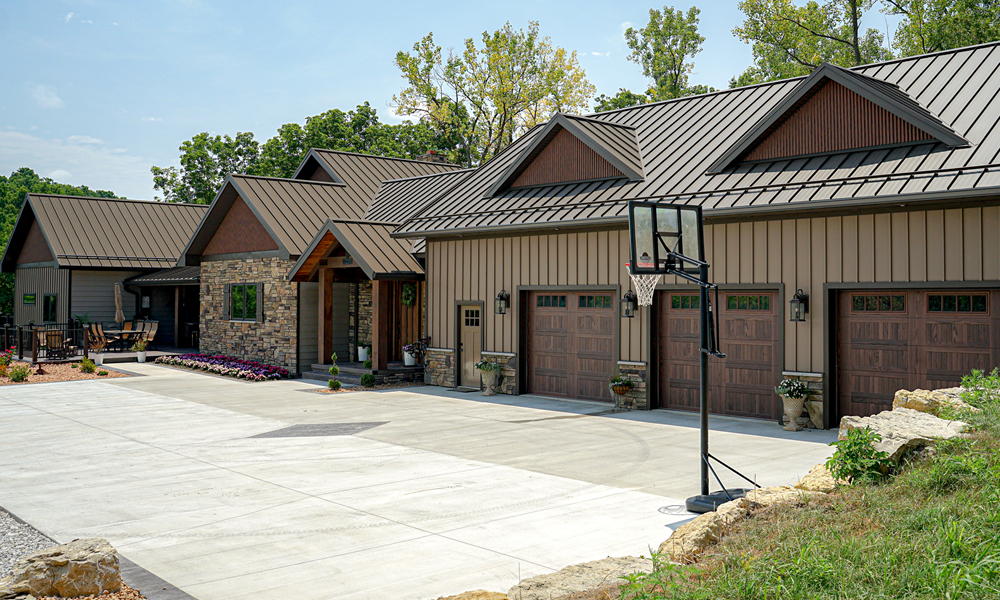 brown home with brown roof